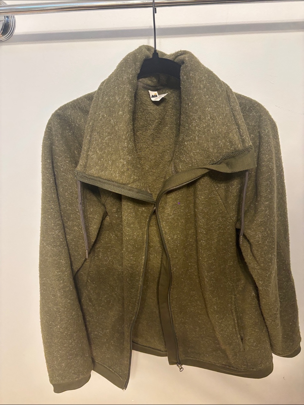 Avia Olive Green Teddy Fleece Jacket
